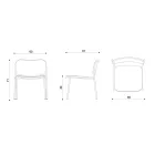 Křeslo do obývacího pokoje z látky a kovu Made in Italy 2 kusy - Sangria Viadurini