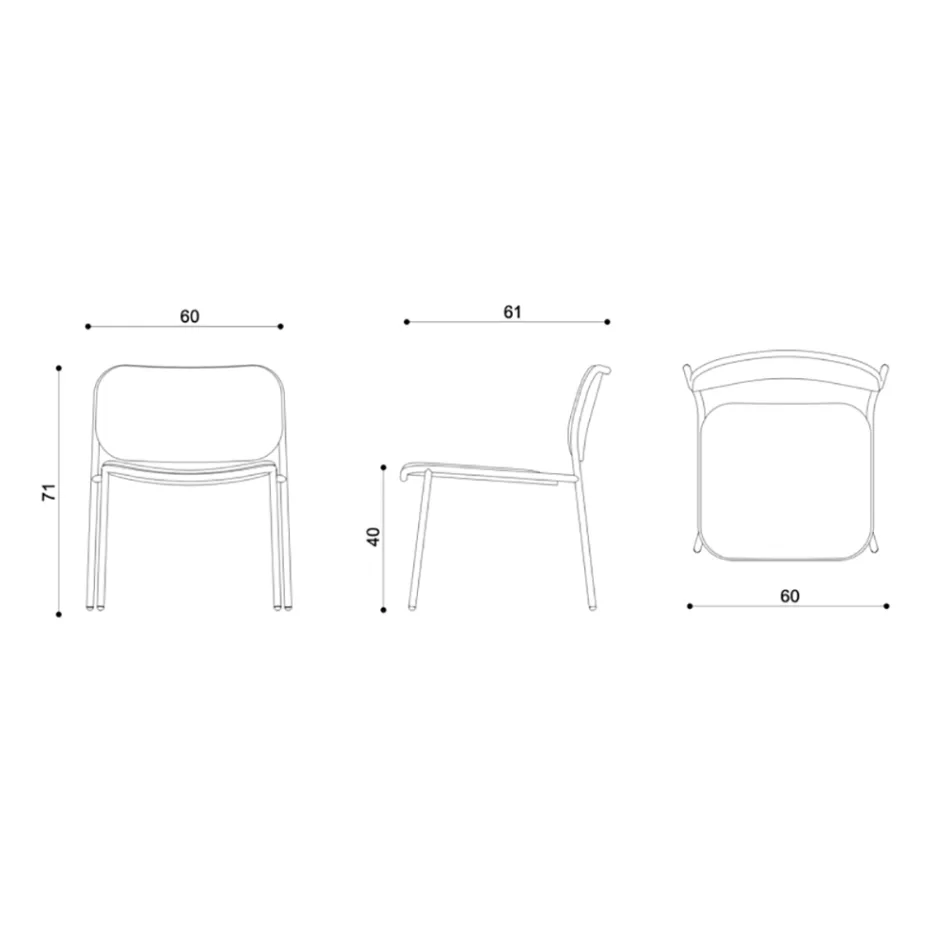 Křeslo do obývacího pokoje z látky a kovu Made in Italy 2 kusy - Sangria Viadurini