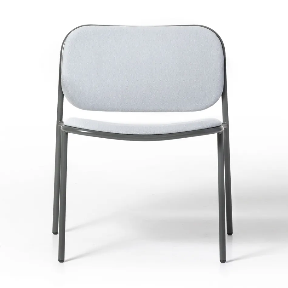 Křeslo do obývacího pokoje z látky a kovu Made in Italy 2 kusy - Sangria Viadurini