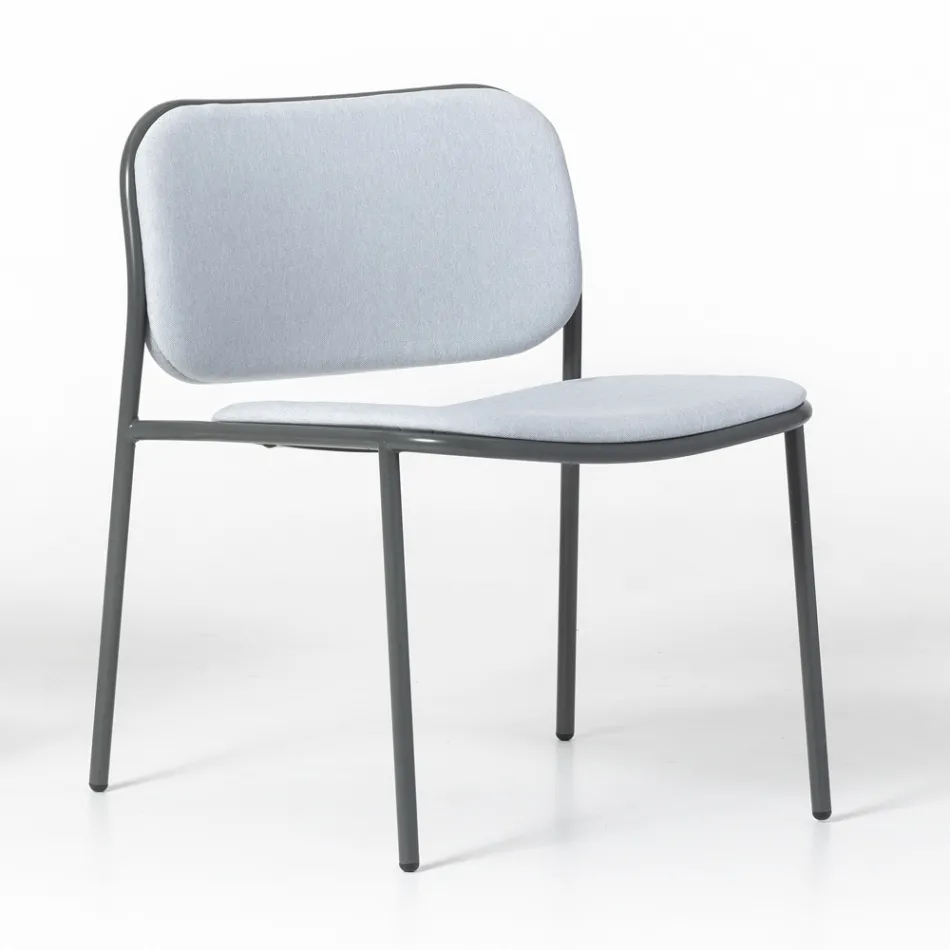 Křeslo do obývacího pokoje z látky a kovu Made in Italy 2 kusy - Sangria Viadurini