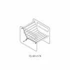 Křeslo do obývacího pokoje ve skle a sedadlo v bílé kůži s moderním designem - Tecna Viadurini