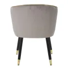 Křeslo do obývacího pokoje čalouněné látkou s moderními dřevěnými nohami - Ezia Viadurini