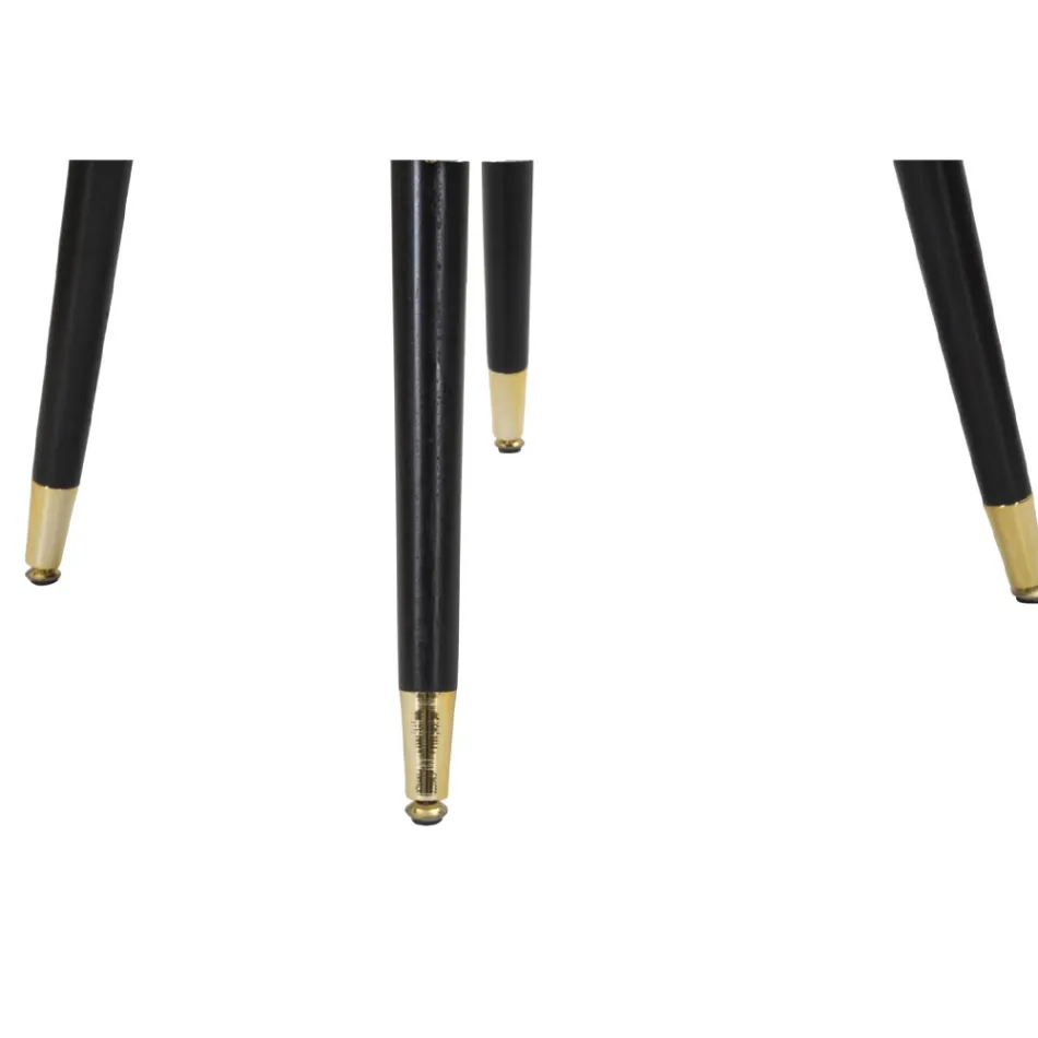 Křeslo do obývacího pokoje čalouněné látkou s moderními dřevěnými nohami - Ezia Viadurini