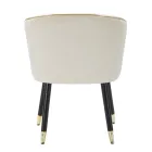 Křeslo do obývacího pokoje čalouněné látkou s moderními dřevěnými nohami - Ezia Viadurini
