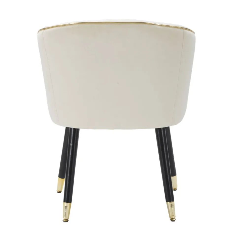 Křeslo do obývacího pokoje čalouněné látkou s moderními dřevěnými nohami - Ezia Viadurini