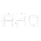 Křeslo do obývacího pokoje potažené látkou Made in Italy 2 kusy - Sangria Viadurini