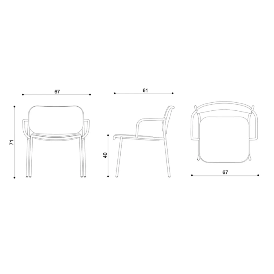 Křeslo do obývacího pokoje potažené látkou Made in Italy 2 kusy - Sangria Viadurini