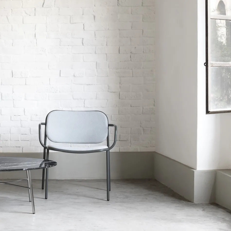 Křeslo do obývacího pokoje potažené látkou Made in Italy 2 kusy - Sangria Viadurini