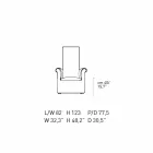 Křeslo do obývacího pokoje čalouněné černobílým sametem Made in Italy - Gedda Viadurini