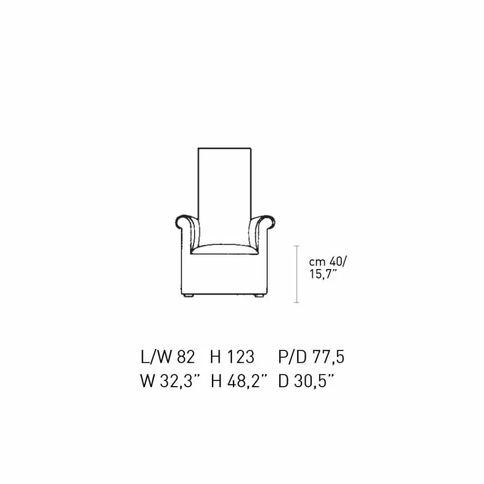 Křeslo do obývacího pokoje čalouněné černobílým sametem Made in Italy - Gedda Viadurini