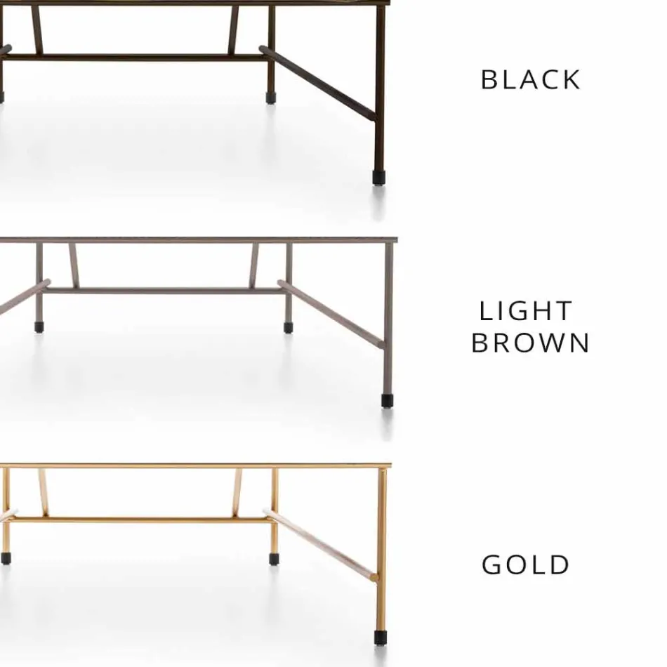 Látkové křeslo do obývacího pokoje s kovovou konstrukcí vyrobené v Itálii - Manila Viadurini