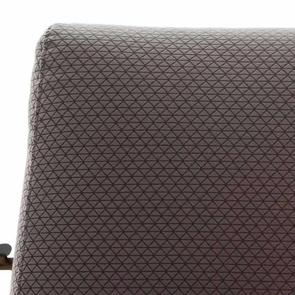 Látkové křeslo do obývacího pokoje s kovovou konstrukcí vyrobené v Itálii - Manila Viadurini