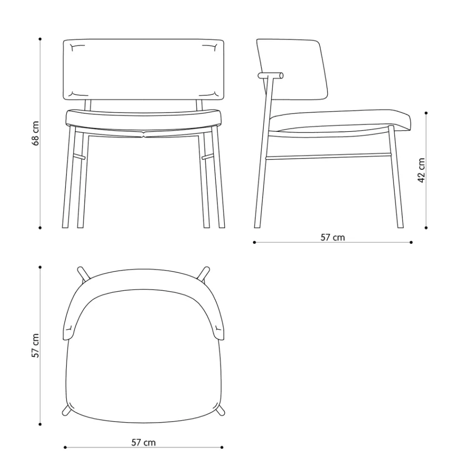 Sametové křeslo do obývacího pokoje s kovovou konstrukcí Made in Italy - Aljaška Viadurini