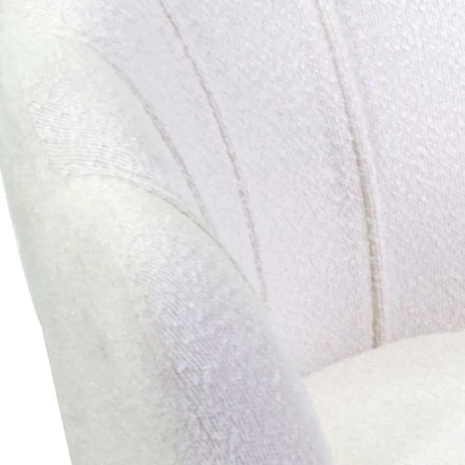 Křeslo do obývacího pokoje z kovu a látky - pozadí Viadurini