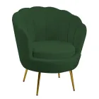 Křeslo do obývacího pokoje z kovu a sametu - pozadí Viadurini