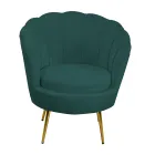 Křeslo do obývacího pokoje z kovu a sametu - pozadí Viadurini