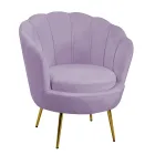 Křeslo do obývacího pokoje z kovu a sametu - pozadí Viadurini