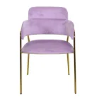 Křeslo do obývacího pokoje ze zlatého kovu a sametu - vlajka Viadurini