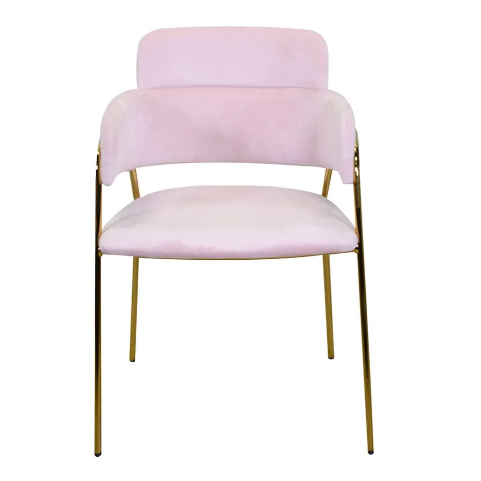 Křeslo do obývacího pokoje ze zlatého kovu a sametu - vlajka Viadurini