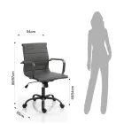 Kancelářské křeslo s vysokým nebo nízkým opěradlem - Rubidio Viadurini