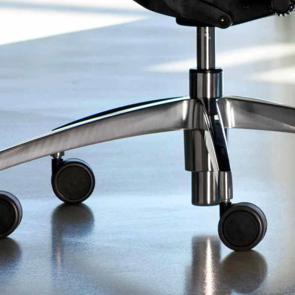 Ergonomická otočná kancelářská židle s kolečky a opěrkou hlavy - Gimiglia Viadurini