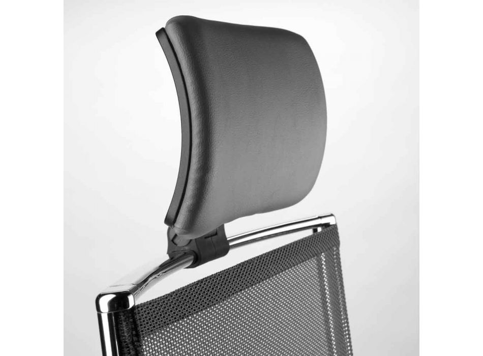 Ergonomická otočná kancelářská židle s kolečky a opěrkou hlavy - Gimiglia Viadurini
