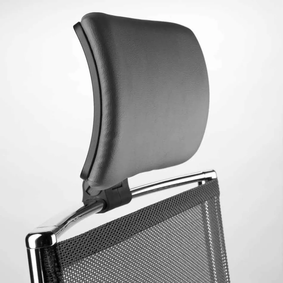 Ergonomická otočná kancelářská židle s kolečky a opěrkou hlavy - Gimiglia Viadurini