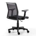 Otočné kancelářské křeslo z technické látky a černé síťoviny - Daria Viadurini