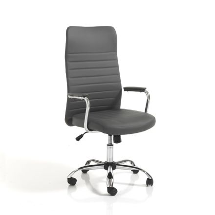 Kožená kancelářská židle s otočnými kolečky - Radon Viadurini