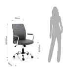 Kožené kancelářské křeslo a nastavitelný plynový výtah - Radon Viadurini