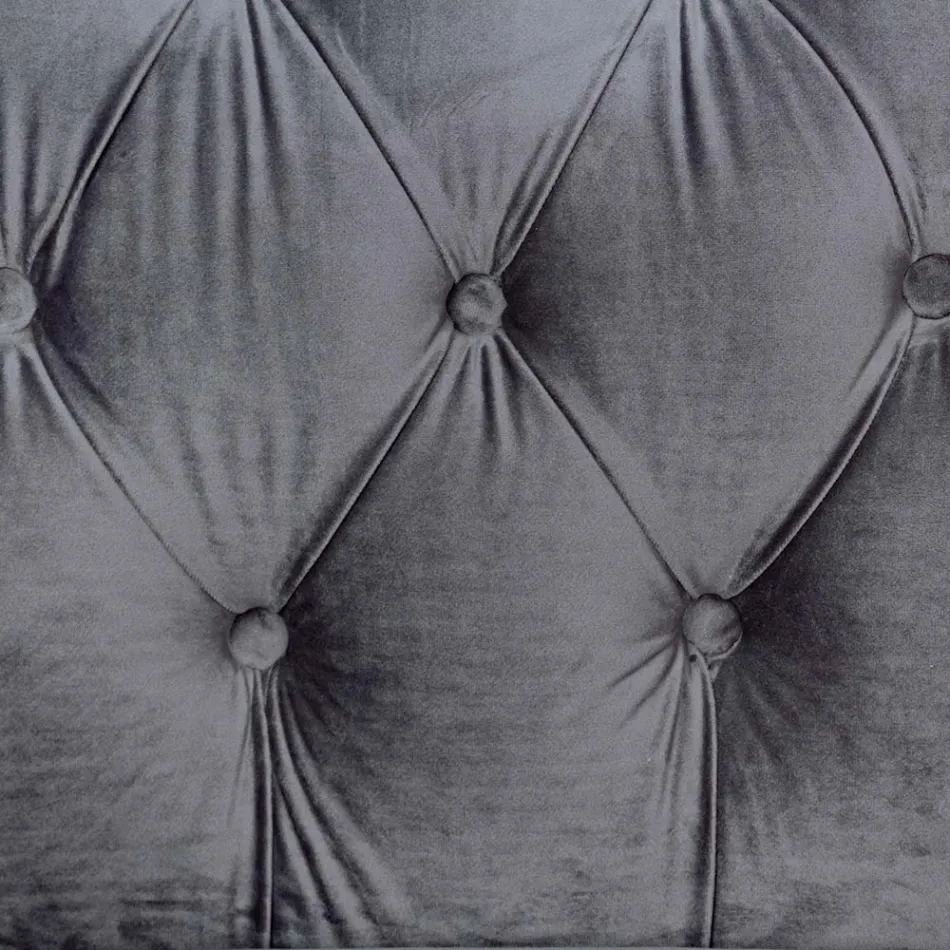 Klasické designové křeslo v barvě dřeva a šedé nebo růžového sametu - Sanny Viadurini