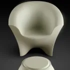 Venkovní designové křeslo z matného nebo lakovaného polyetylenu Made in Italy - Conda Viadurini