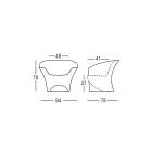 Venkovní designové křeslo z matného nebo lakovaného polyetylenu Made in Italy - Conda Viadurini