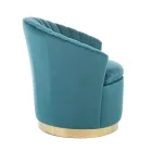 Elegantní designové křeslo Luxusní obývací pokoj z oceli a sametu - Courtney Viadurini