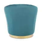 Elegantní designové křeslo Luxusní obývací pokoj z oceli a sametu - Courtney Viadurini