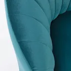 Elegantní designové křeslo Luxusní obývací pokoj z oceli a sametu - Courtney Viadurini