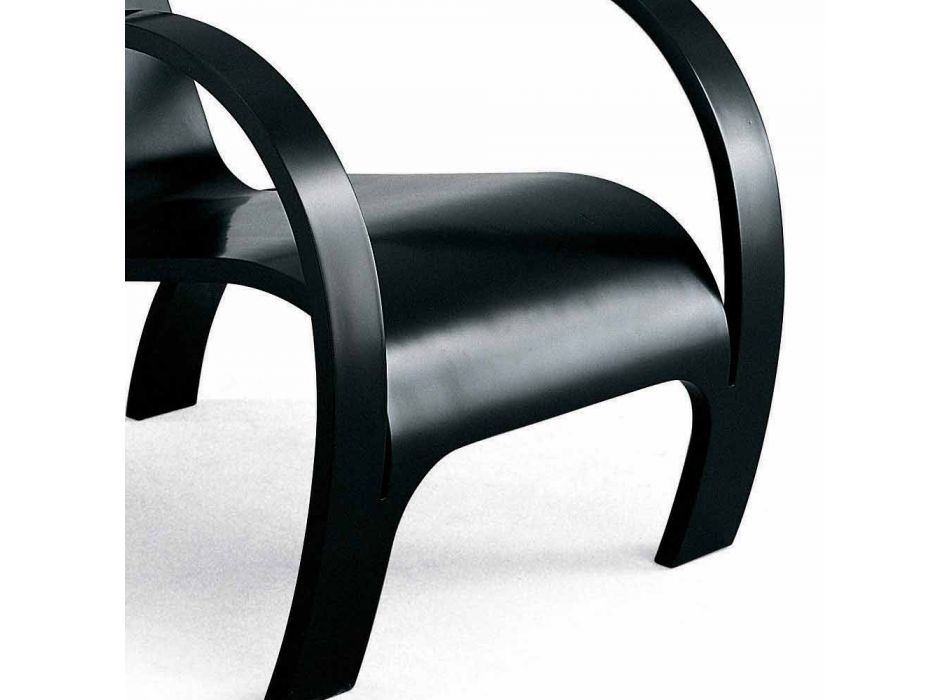 Designové křeslo z černé překližky nebo břízy vyrobené v Itálii - Galatea Viadurini
