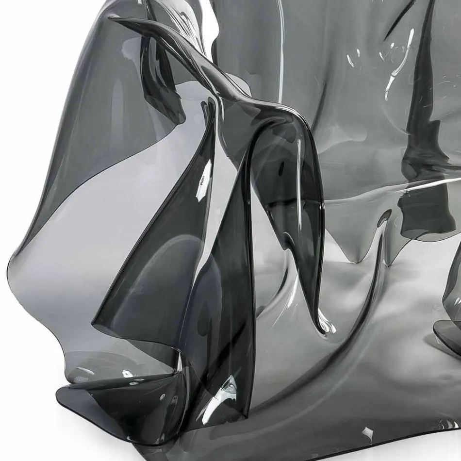 Křeslo moderní design uzeným plexiskla Paříž, made in Italy Viadurini