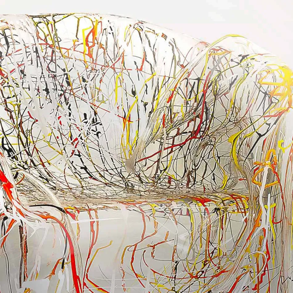 Křeslo moderní design v vícebarevný plexiskla Paříži, made in Italy Viadurini