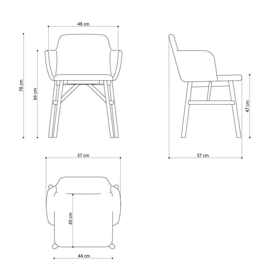 Vysoce kvalitní křeslo se sametovým nebo látkovým sedákem Made in Italy - Molde Viadurini