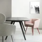 Vysoce kvalitní látkové křeslo s kovovou základnou Made in Italy - Bergen Viadurini