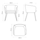 Vysoce kvalitní látkové křeslo s kovovou základnou Made in Italy - Bergen Viadurini