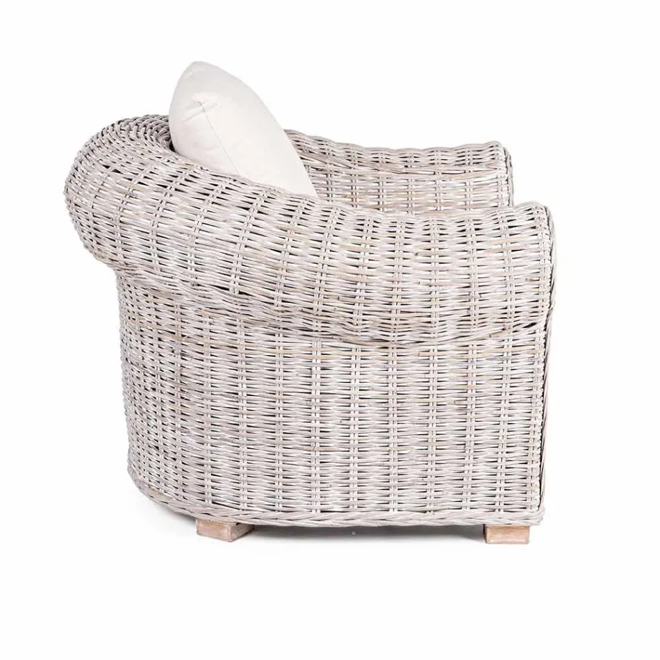 Homemotion Rattan Luxury Design Armchair pro vnitřní / venkovní - Francioso Viadurini