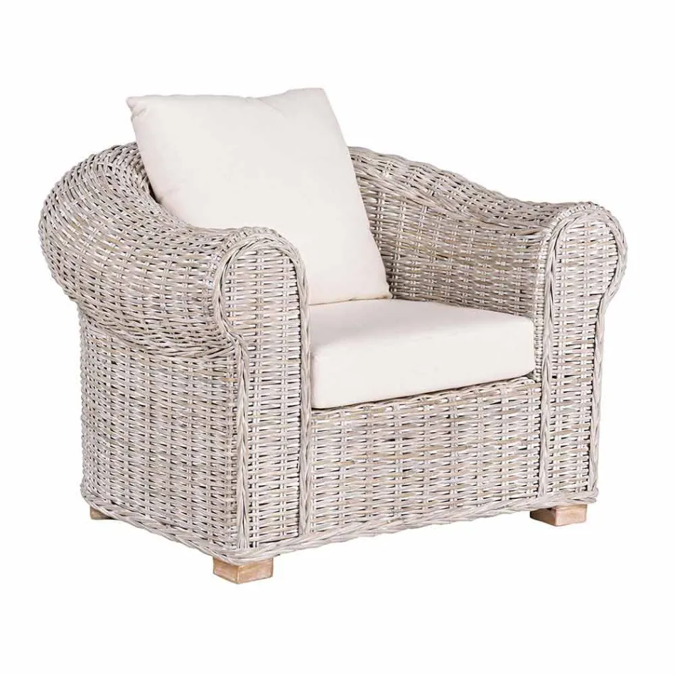 Homemotion Rattan Luxury Design Armchair pro vnitřní / venkovní - Francioso Viadurini