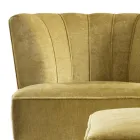 Designové křeslo v polstrované tkanině Grilli Kipling vyrobené v Itálii Viadurini