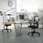 Výkonné křeslo s vysokou kanceláří vyrobené v Itálii Amelie Viadurini