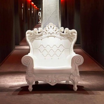 Barevné elegantní křeslo Polyethylen Slide Queen Of Love vyrobené v Itálii