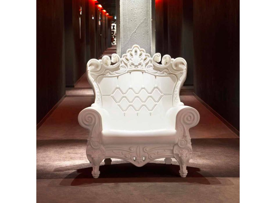 Barevné elegantní křeslo Polyethylen Slide Queen Of Love vyrobené v Itálii