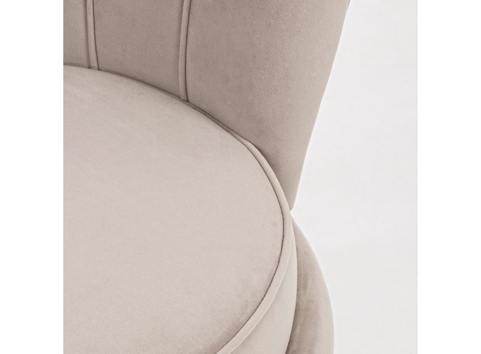 Elegantní čalouněné křeslo do obývacího pokoje Velvet Effect 3 povrchové úpravy - Geppy Viadurini