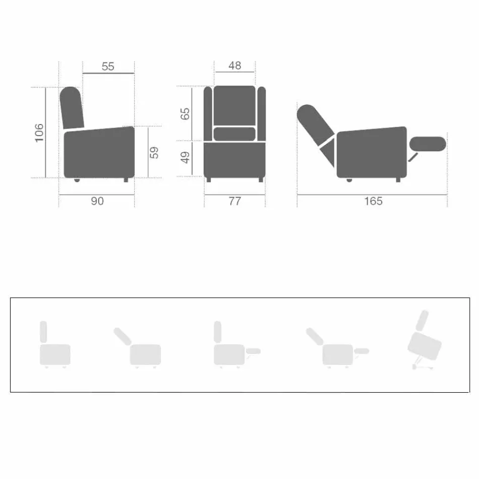 Elektrické zvedací křeslo Relax Lift se 2 moderními luxusními motory - Victoire Viadurini